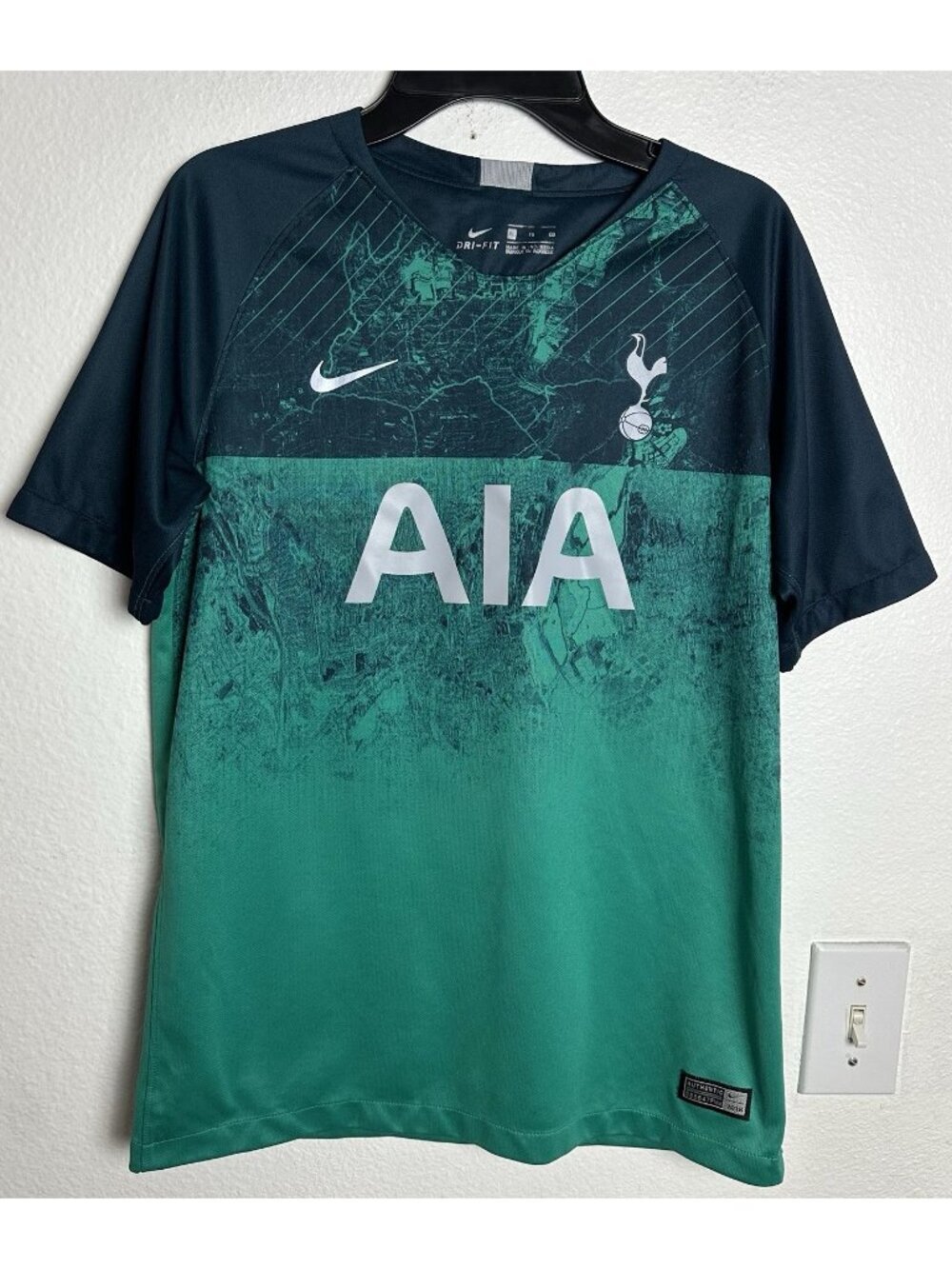 Nike Tottenham 18/19 Third Soccer Jersey Size Youth XL Nike Boys Green - Picture 2 of 11